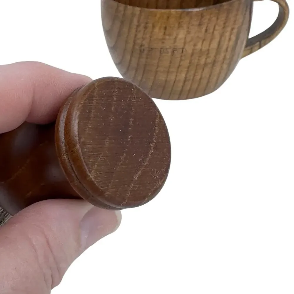 Grandslam Hardwood Shaving Cup And Bristle Brush